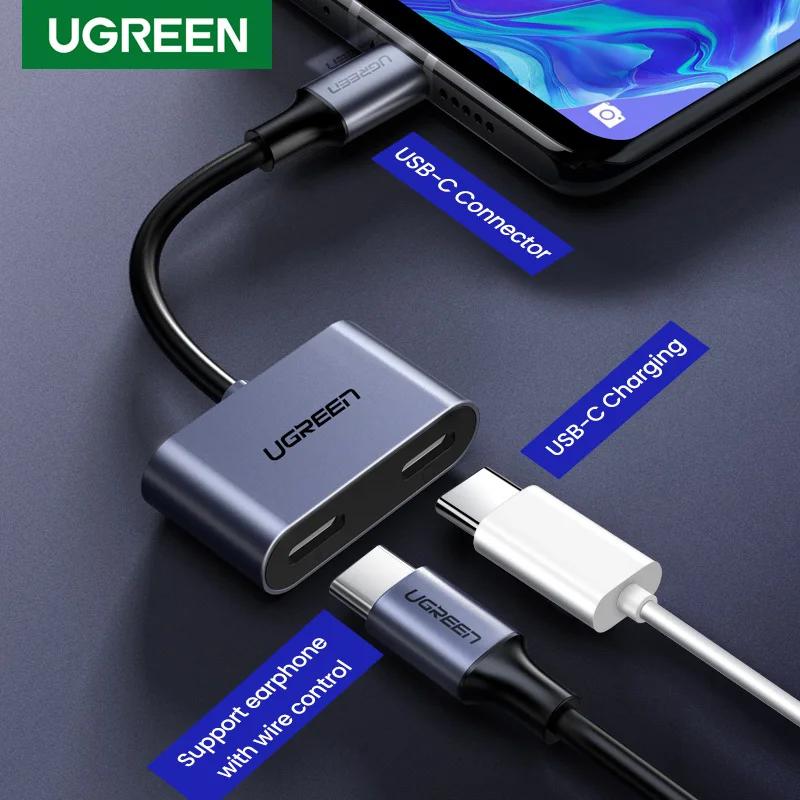 Ugreen-2  1 USB C  USB C ̾ , ȭ P30  е  2018  ȼ 2XL Mi8 QC PD 3.0 ̺